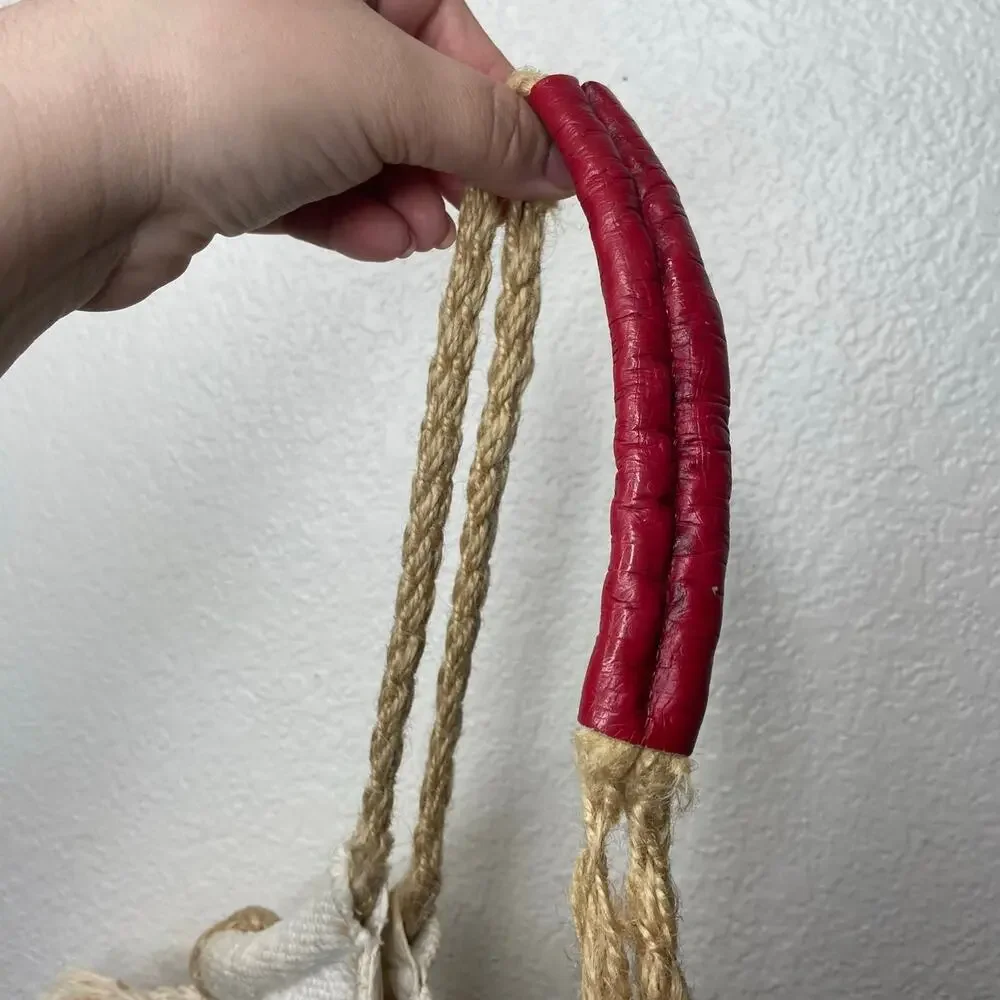 Boho Canvas Shoulder Bag w/ Fringe - Picture 8 of 9